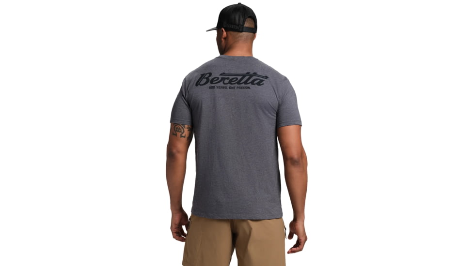 Beretta Rail T-Shirt - Mens, Short Sleeve, Heather Grey, 2XL, TS223T1890090UXXL