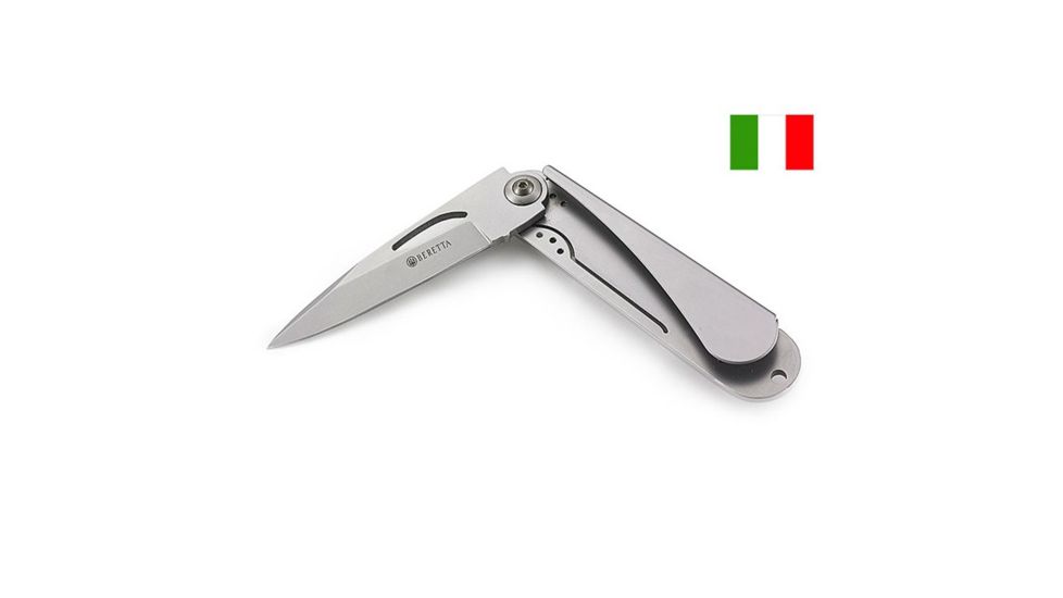 Beretta Sport Folding Knife,3.15in Steel Blade,Steel Handle 580