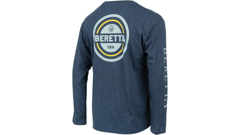 Beretta USA 2.0 T-Shirt - Mens, Long Sleeve, Navy Heather, 2XL, TS230T1890051YXXL