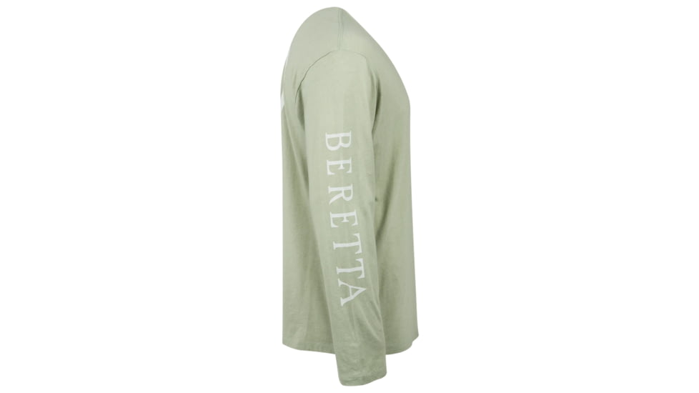 Beretta USA 2.0 T-Shirt - Mens, Long Sleeve, Sage Green, Small, TS230T189007A1S