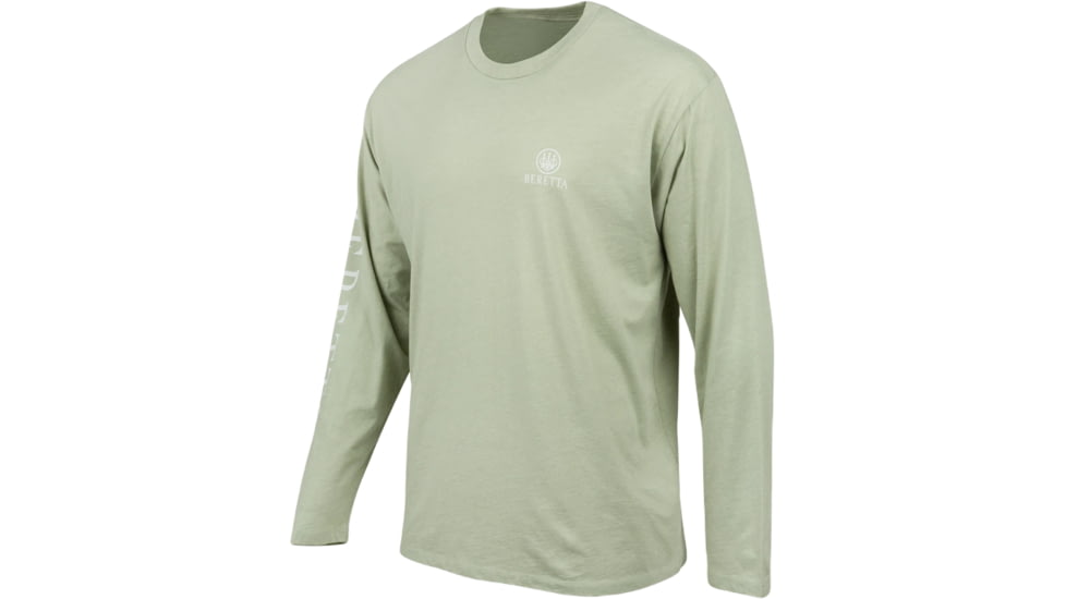 Beretta USA 2.0 T-Shirt - Mens, Long Sleeve, Sage Green, Small, TS230T189007A1S
