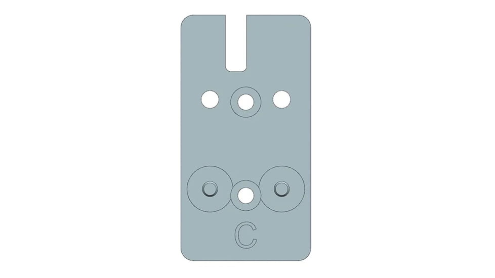 Beretta RDO Red Dot Sight Mount Kit, 90/92, C-More, Silver, EUS03053