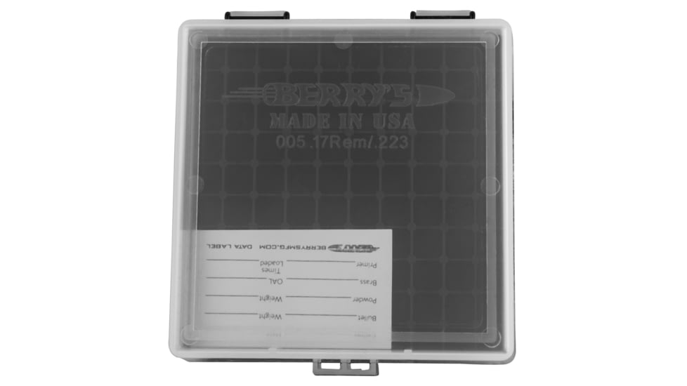 Berrys 03856 005 Ammo Box 223 Rem,5.56x45mm NATO 100rd Clear Lid W/Black Bottom
