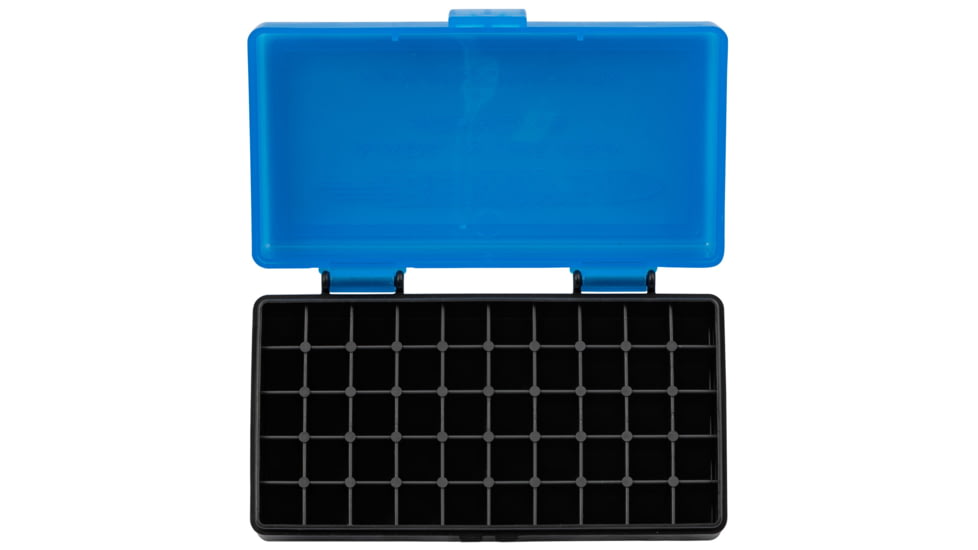 Berrys 38861 408 Ammo Box 40 S&amp;W,45 ACP 50rd Blue Lid W/Black Bottom