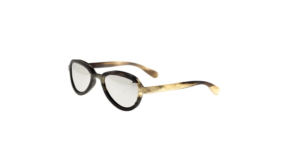 Bertha Alexa Polarized Sunglasses, Black/tan / Silver BRSBR007M