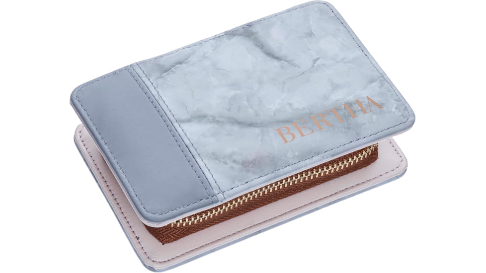 Bertha Avery 4 Piece Surgical Steel Groom Kit, Marble/Pink, One Size, BTHGRMKIT3