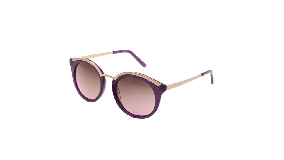 Bertha Caroline Polarized Sunglasses, Purple / Brown BRSBR015P