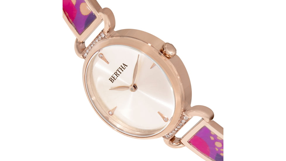 Bertha Katherine Enamel-Designed Bracelet Watch, Purple - Womens, BTHBS1305