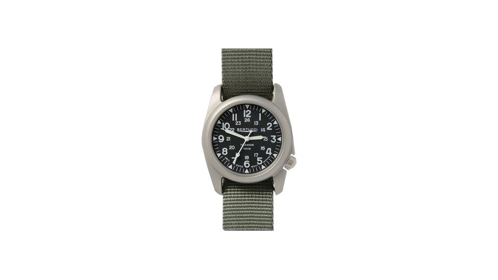 Bertucci Watches A-2T Vintage Watch with Black dial/titanium case, 40mm 12083