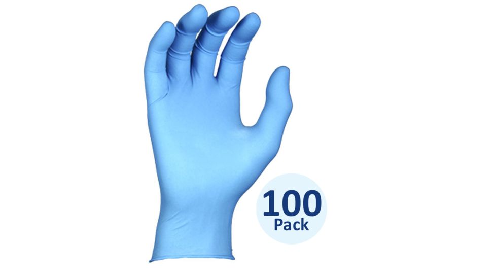 Best Manufacturing N-DEX Ambidextrous Powder-Free Nitrile Gloves, 4 Mil Thickness, 24.1 Cm, Accelerator-Free, Green, Small, 100 Pack, 7705PFTS/ 47742-970