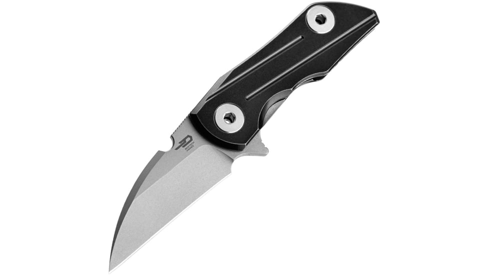 Bestech Knives 2500 Delta Framelock Black Folding Knife, 2.5 sand blast finish S35VN stainless blade, Black titanium handle, BT2006C