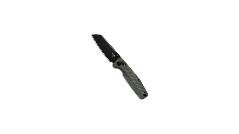 Bestech Knives Bestech Knives Large Slasher Cross Bar Lock Green Micarta 3.5" Black D2, Green, D2, adult, BHQ-192078