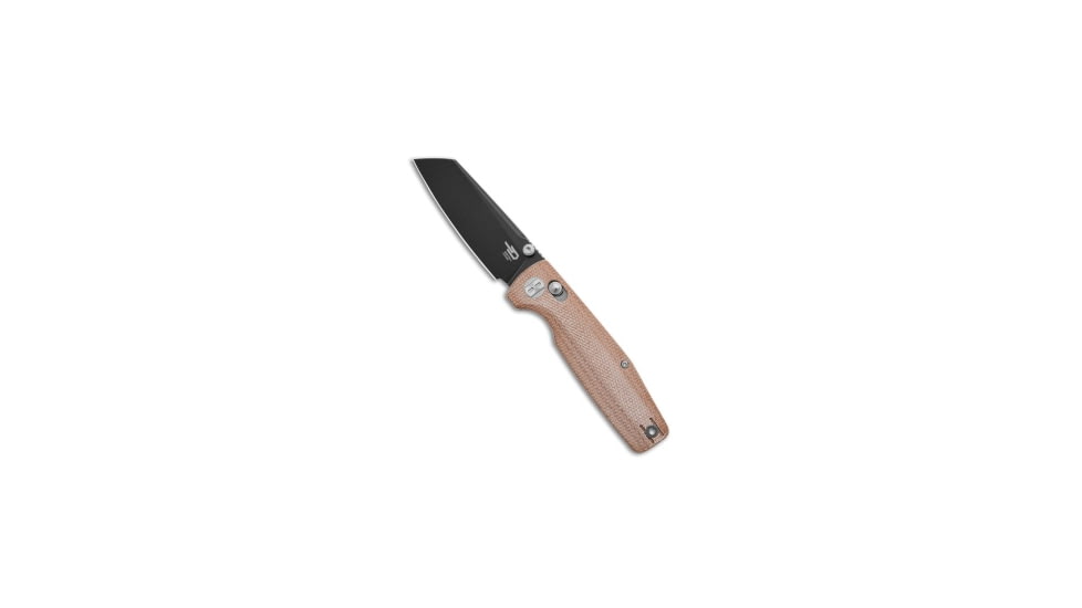 Bestech Knives Bestech Knives Slasher Bar Lock Knife Natural Micarta 3" Black D2 BG43E, Brown, D2, adult, BHQ-227340
