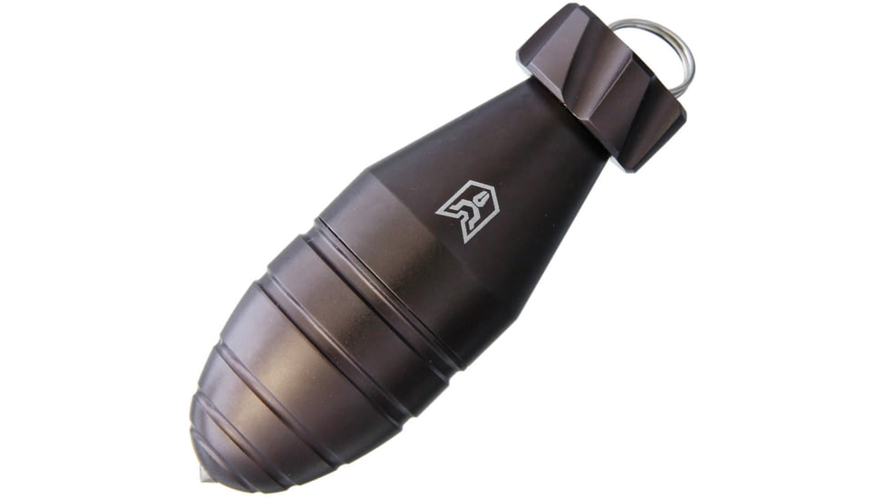 Bestech Knives Bestechman Waterproof Vessel, 2.75in Overall, Key Ring, Glass Breaker End, O-Ring Sealed, Twist Open, Metal Gift Tin, Aluminum Construction, Gray, Gray, BM04