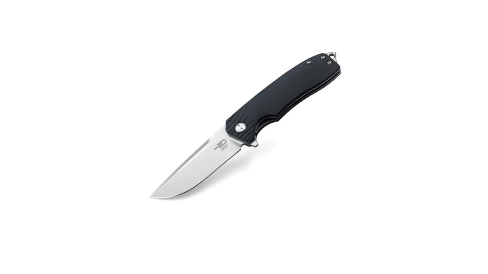 Bestech Knives Lion BG01A &quot; 3.5 in Plain Edge Folding Blade, Black G10 Handle 4015836