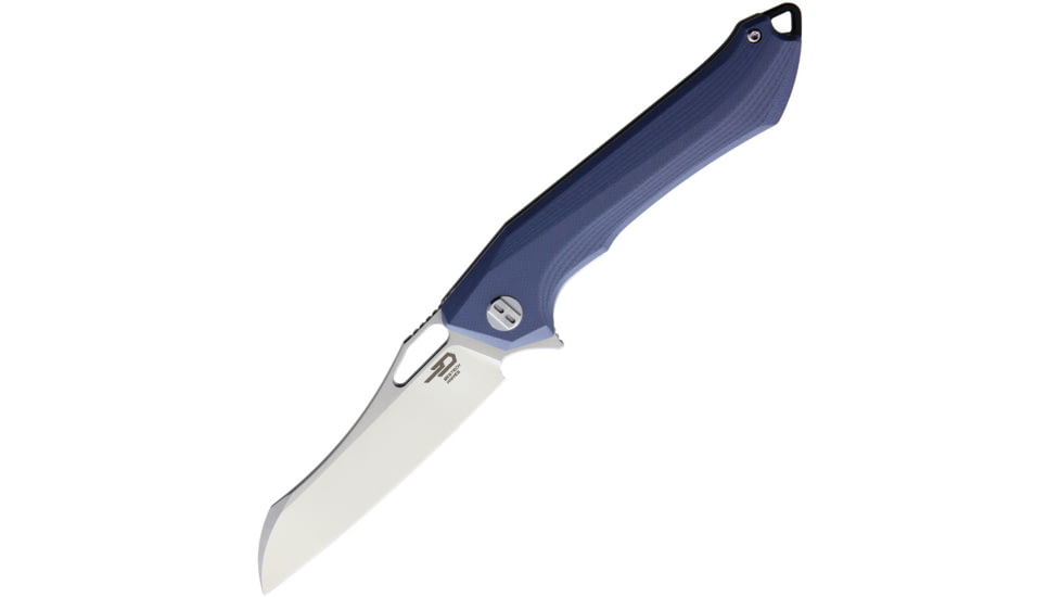 Bestech Knives Platypus Linerlock Folding Knife, Blue-Gray, Blue-Gray G10 handle, BG28A