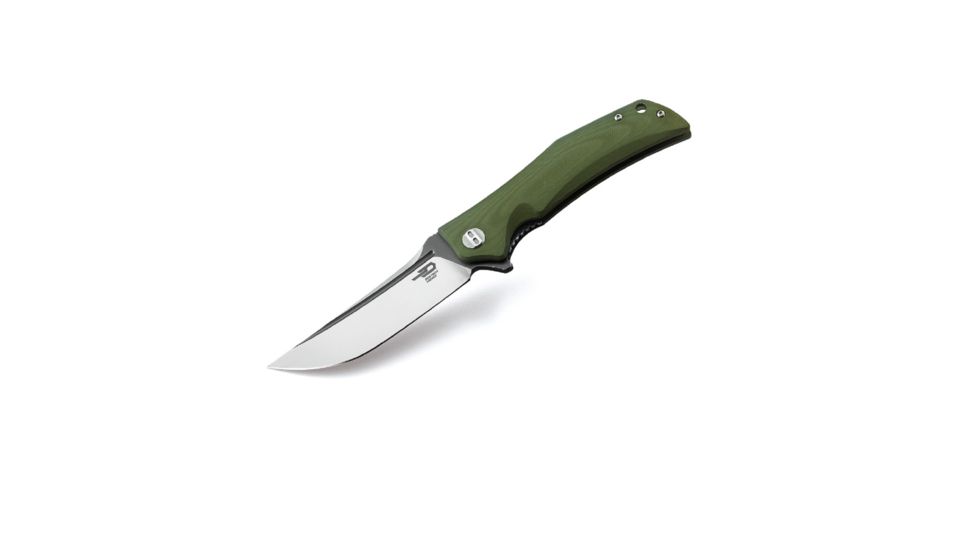 Bestech Knives Scimitar BG05B 3.75 in Plain Edge Folding Blade, Green G10 Handle 4015846