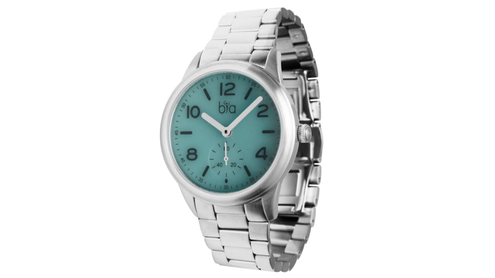 Bia Suffragette Watches, Aqua Dial, Ss Link Bracelet, Steel, One Size, B1008