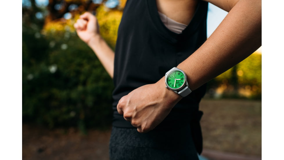 Bia Suffragette Watches, Green Dial, White Strap, Steel, One Size, B1007