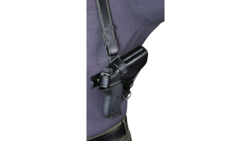 Bianchi 7700 LeatherLite Shoulder System - Black, Left Hand 19809