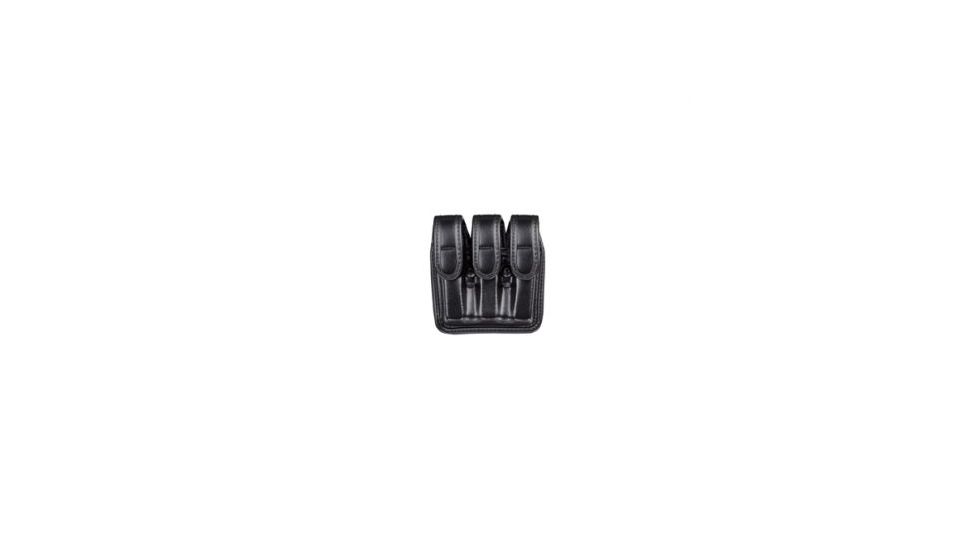 Bianchi 7945 Slimline Triple Magazine Pouch, Hi Gloss Black, Brass Snap - Fits Glock 20/21, H&amp;K USP .45 &amp; Similar