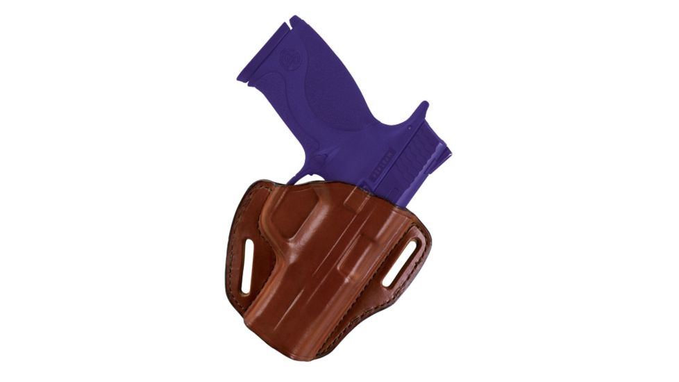 Bianchi Model 58 P.I. Open-Top Belt Slide Holster, For Glock 17/19/22/23/26/27/31/32/33/41,Right, Tan, 24996