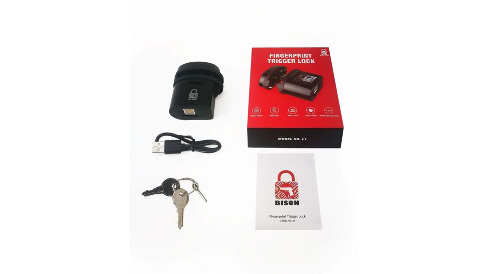 Bison L1 Biometric Fingerprint Trigger Lock, Black, Small BTL-L1-0001