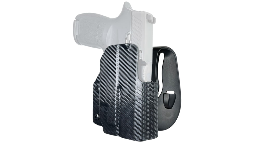 Black Scorpion Outdoor Gear OWB Paddle Holster, Sig Sauer P320 Compact w/ TLR-7A, Right Hand, Carbon Fiber, HC03-PADDLE-P3204TLR7