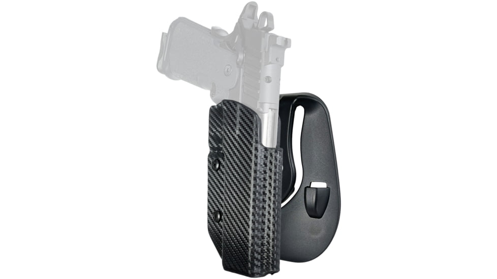 Black Scorpion Outdoor Gear OWB Paddle Holster, Springfield Armory Prodigy 5in, Right Hand, Carbon Fiber, HC03-PADDLE-PRODIGY5-CFRH