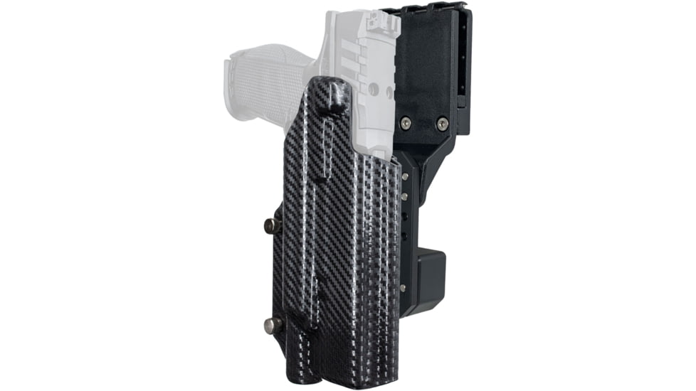 Black Scorpion Outdoor Gear Pro Competition OWB Holster, Walther PDP 5in w/ X300, Right Hand, Carbon Fiber, HC04-USPSA-PDP5X300CFRH