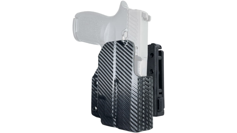 Black Scorpion Outdoor Gear Pro IDPA Competition OWB Holster, Sig Sauer P320 Compact w/ TLR-7A, Right Hand, Carbon Fiber, HC03-IDPA-P3204TLR7-CFRH
