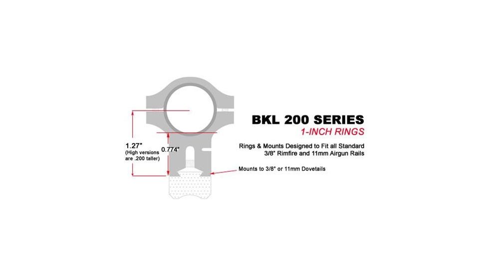 BKL 200 Series 1in Rings Specs