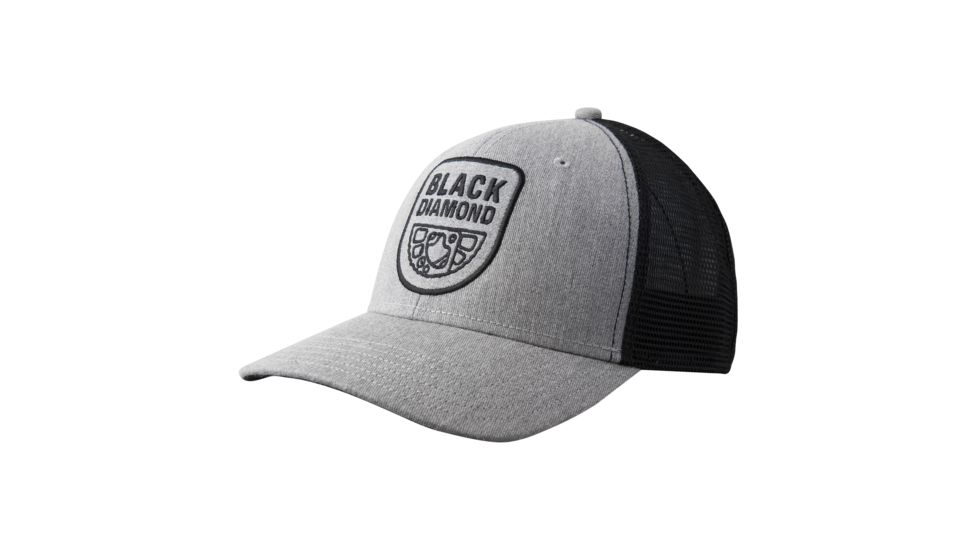 Black Diamond Trucker Hat, Heathered Aluminum/Black, APFX7L113ALL1