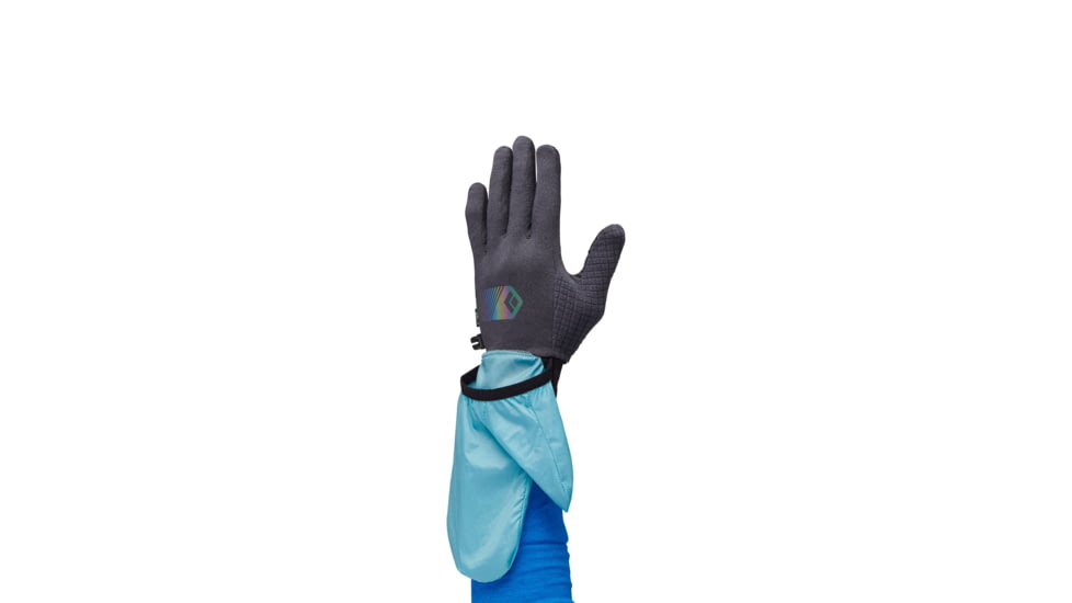 Black Diamond Deploy Wind Hood Gloves, Carbon/Glacier, Extra Small, BD8017429642XSM1