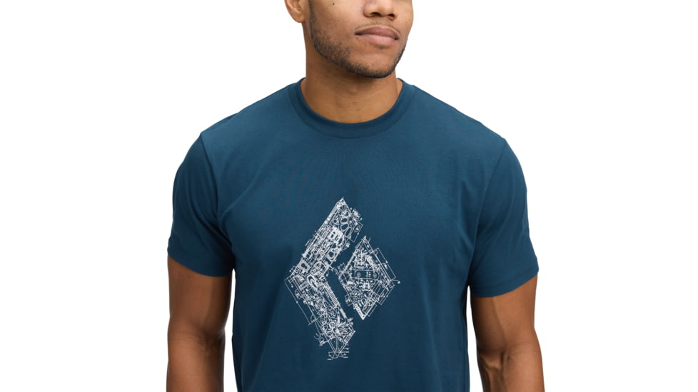 Black Diamond Engineered Diamond Short Sleeve Tee - Mens, Indigo, Large, AP7524724013LRG1