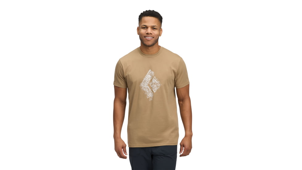 Black Diamond Engineered Diamond Short Sleeve Tee - Mens, Mushroom, Large, AP7524722015LRG1