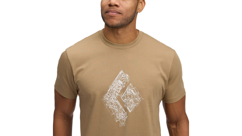 Black Diamond Engineered Diamond Short Sleeve Tee - Mens, Mushroom, Large, AP7524722015LRG1
