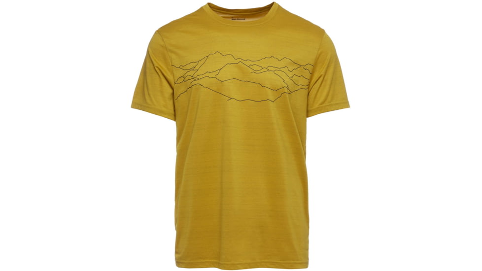 Black Diamond Genesis Tech Tee - Mens, Sulphur Mountain Print, Large, AP7520839272LRG1