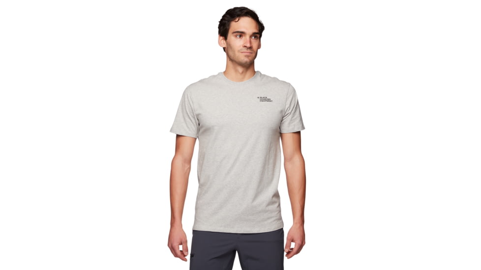 Black Diamond Heritage Equipment Short Sleeve Tee - Mens, Nickel Heather, Large, AP7302311014LRG1