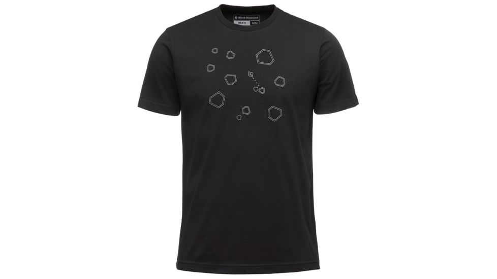 Black Diamond Hexteroid Logo Mens Short Sleeve Tee Shirt, Black, Extra Large, APU49Y015XLG1