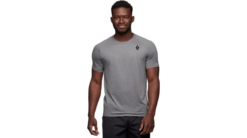 Black Diamond Lightwire Short Sleeve Tech Tee - Mens, Steel Grey, Extra Small, AP7524270034XSM1