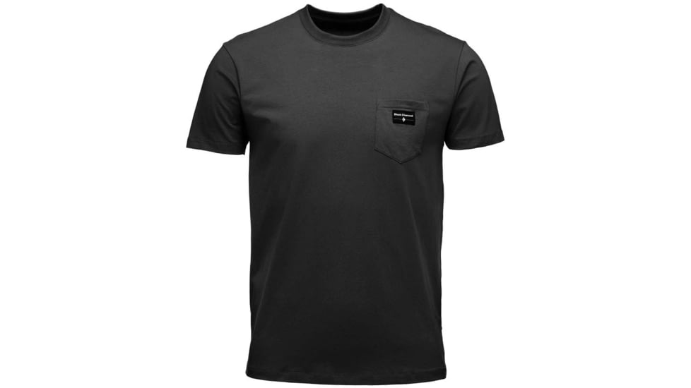 Black Diamond Pocket Label T-Shirt - Mens, Large, Black, AP7300040002LRG1