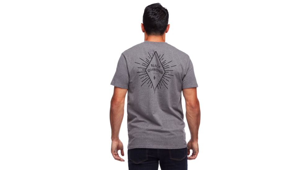 Black Diamond Rays Pocket Tee - Mens, Charcoal Heather, Extra Small, AP7300360036XSM1