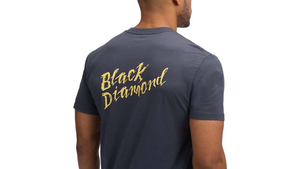 Black Diamond Shredded Short Sleeve Tee - Mens, Charcoal, Medium, AP7524920038MED1
