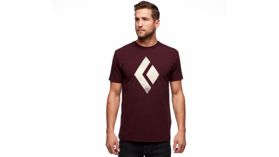 Black Diamond SS Chalked Up Tee - Mens, Port, Large, APUO956031LRG1