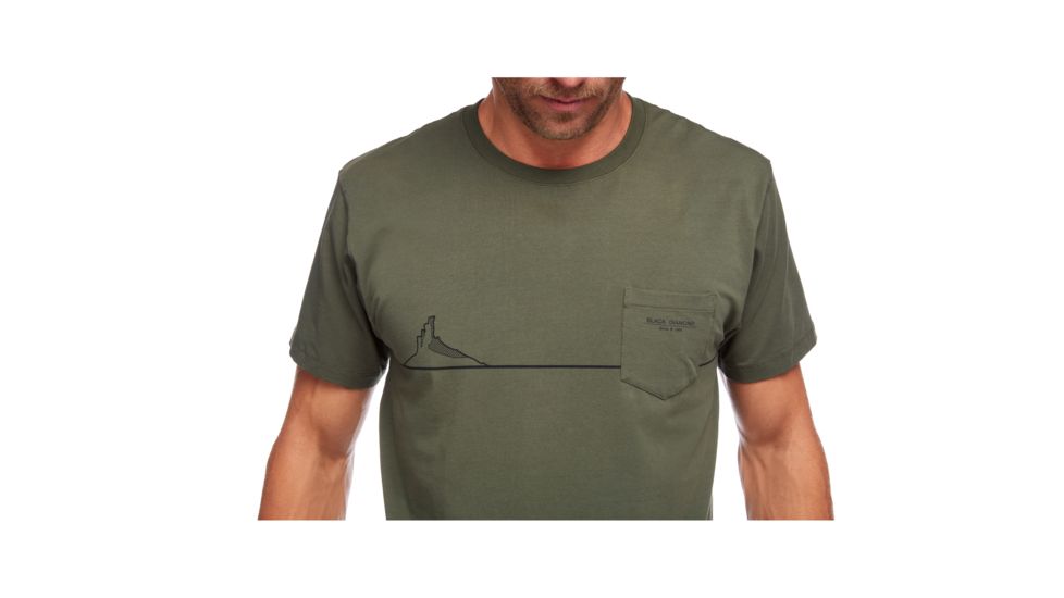 Black Diamond Tower Tee - Mens, Tundra, Medium, APS9K63010MED1