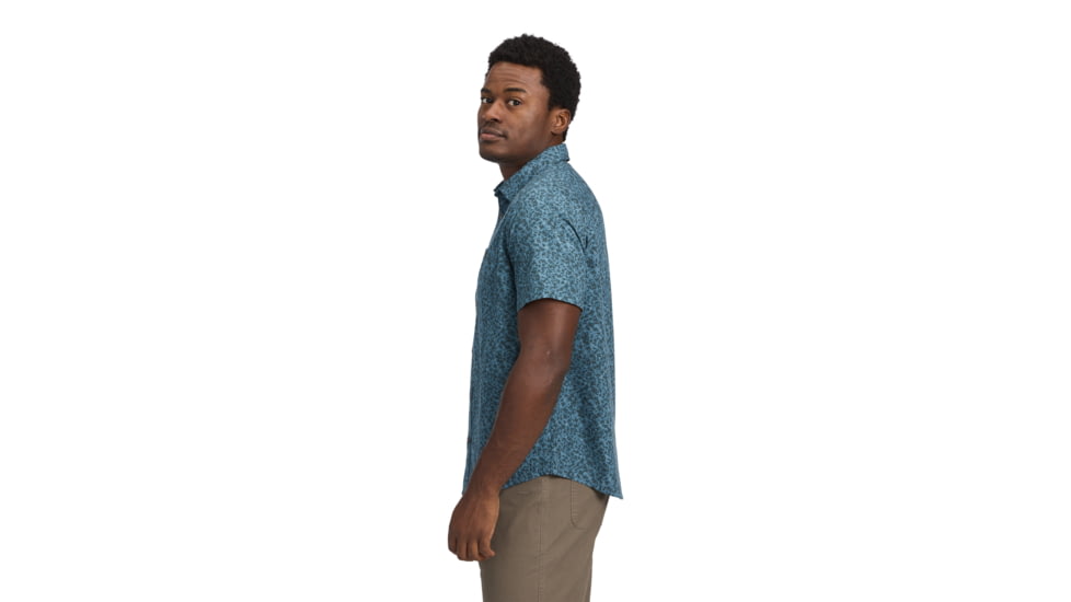Black Diamond Wingate Short Sleeve Shirt - Mens, Charcoal BD Glyphs, Small, AP7530119666SML1