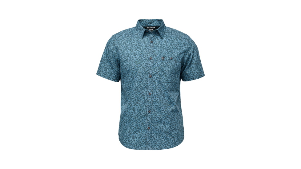 Black Diamond Wingate Short Sleeve Shirt - Mens, Charcoal BD Glyphs, Small, AP7530119666SML1