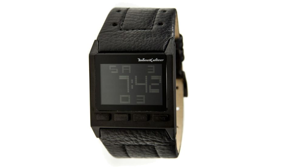 Black Dice Blueprint Men's Watch - Black Case, Black Leather Strap BLABD-018-03
