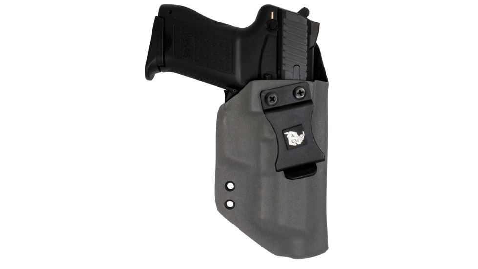 Black Rhino Concealment Concealed Carry IWB Holster System / Springfield Armory, Model Springfield Armory TRP 1911 5in w/ Rail, Left Handed Shooter, Cant 0 Degrees, Storm Gray, 191204639117